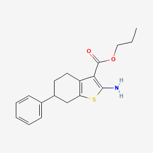 Propyl 2-amino-6-phenyl-4,5,6,7-tetrahydro-1-benzothiophene-3-carboxylate