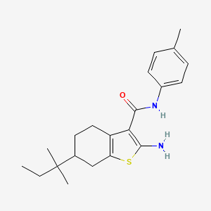 2-Amino-6-tert-pentyl-N-p-tolyl-4,5,6,7-tetrahydrobenzo[b]thiophene-3-carboxamide