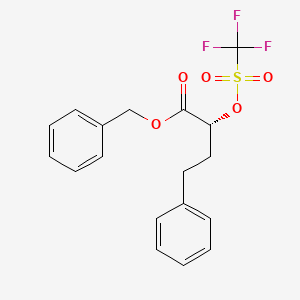 molecular formula C18H17F3O5S B13443989 (R)-Benzyl 4-Phenyl-2-(((trifluoromethyl)sulfonyl)oxy)butanoate 