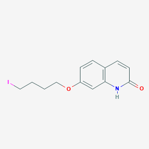 molecular formula C13H14INO2 B13443995 7-(4-Iodobutoxy)-2(1H)-quinolinone 
