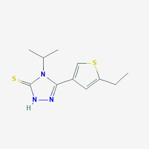 molecular formula C11H15N3S2 B1344407 5-(5-ethylthien-3-yl)-4-isopropyl-4H-1,2,4-triazole-3-thiol CAS No. 869952-61-4
