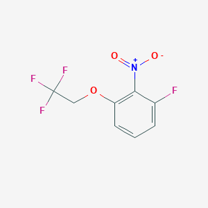 molecular formula C8H5F4NO3 B13444104 2-Fluoro-6-(2,2,2-trifluoroethoxy)nitrobenzene 