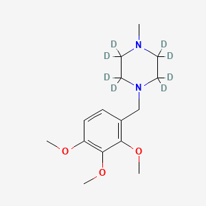 molecular formula C15H24N2O3 B13444107 N-Methyl Trimetazidine-d8 Dihydrochloride 