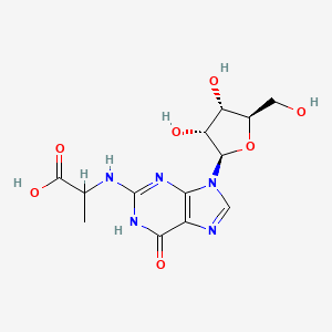 molecular formula C13H17N5O7 B13444120 n(2)-Carboxyethylguanosine 
