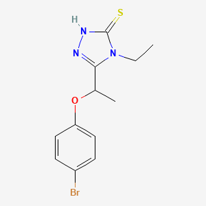 5-[1-(4-bromophenoxy)ethyl]-4-ethyl-4H-1,2,4-triazole-3-thiol