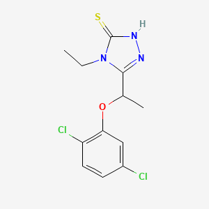 5-[1-(2,5-dichlorophenoxy)ethyl]-4-ethyl-4H-1,2,4-triazole-3-thiol