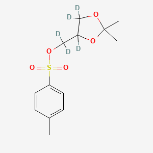 molecular formula C13H18O5S B13444160 D,L-Tosylisopropylideneglycerol-d5 