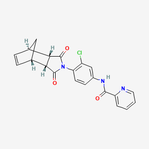 molecular formula C21H16ClN3O3 B13444189 N-[3-chloro-4-[(1S,2R,6S,7R)-3,5-dioxo-4-azatricyclo[5.2.1.02,6]dec-8-en-4-yl]phenyl]pyridine-2-carboxamide 