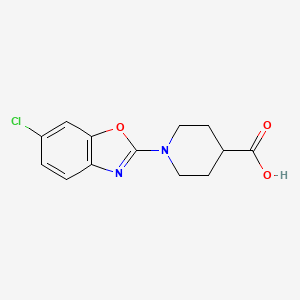 1-(6-Chloro-1,3-benzoxazol-2-yl)piperidine-4-carboxylic acid