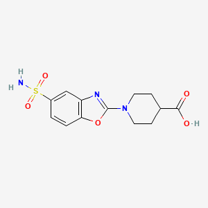 1-[5-(Aminosulfonyl)-1,3-benzoxazol-2-yl]piperidine-4-carboxylic acid