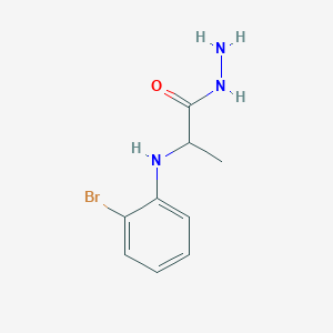 molecular formula C9H12BrN3O B1344431 2-[(2-Bromophenyl)amino]propanohydrazide CAS No. 1396994-66-3