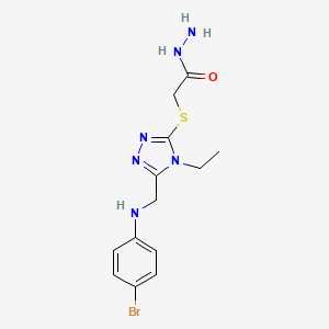 2-[(5-{[(4-bromophenyl)amino]methyl}-4-ethyl-4H-1,2,4-triazol-3-yl)thio]acetohydrazide