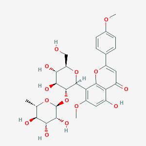 molecular formula C29H34O14 B13444321 7,4'-Di-O-methylvitexin 2''-O-rhamnoside 