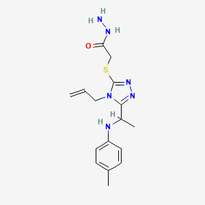 2-[(4-allyl-5-{1-[(4-methylphenyl)amino]ethyl}-4H-1,2,4-triazol-3-yl)thio]acetohydrazide