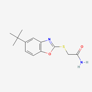 2-[(5-Tert-butyl-1,3-benzoxazol-2-yl)thio]acetamide