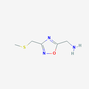 (3-((Methylthio)methyl)-1,2,4-oxadiazol-5-yl)methanamine