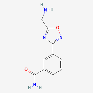 3-[5-(Aminomethyl)-1,2,4-oxadiazol-3-yl]benzamide