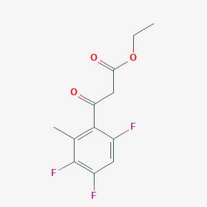 molecular formula C12H11F3O3 B13444455 Ethyl 2-methyl-3,4,6-trifluorobenzoylacetate 