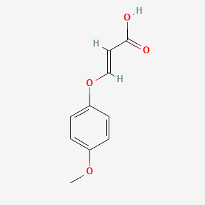 molecular formula C10H10O4 B13444519 3-(4-Methoxyphenoxy)prop-2-enoic acid 