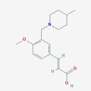 (2E)-3-{4-Methoxy-3-[(4-methylpiperidin-1-YL)-methyl]phenyl}acrylic acid