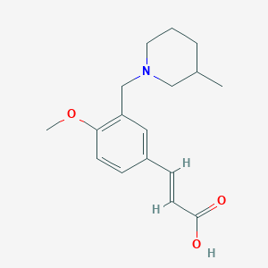 molecular formula C17H23NO3 B1344457 (2E)-3-{4-Methoxy-3-[(3-methylpiperidin-1-YL)-methyl]phenyl}acrylic acid CAS No. 1119452-76-4
