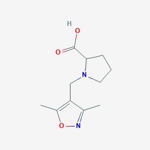 1-[(3,5-Dimethylisoxazol-4-yl)methyl]pyrrolidine-2-carboxylic acid