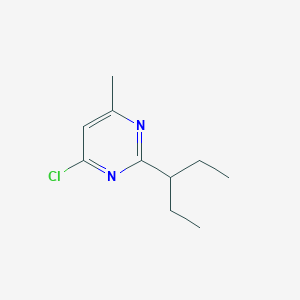 molecular formula C10H15ClN2 B13444676 4-Chloro-6-methyl-2-(pentan-3-yl)pyrimidine 