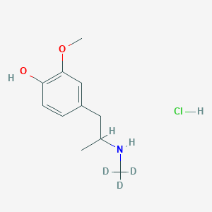 molecular formula C11H18ClNO2 B13444679 4-Hydroxy-3-methoxy Methamphetamine-d3 Hydrochloride 