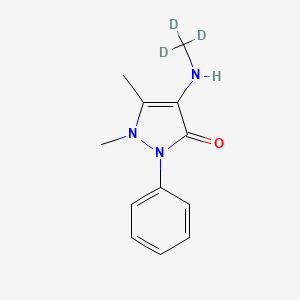 molecular formula C12H15N3O B13444688 4-Methylamino-d3 Antipyrine 