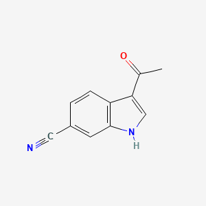 molecular formula C11H8N2O B1344471 3-乙酰基-1H-吲哚-6-腈 CAS No. 83783-34-0