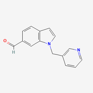 molecular formula C15H12N2O B1344477 1-(吡啶-3-基甲基)-1H-吲哚-6-甲醛 CAS No. 1030429-74-3