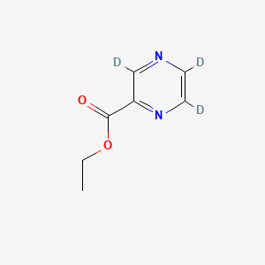 molecular formula C7H8N2O2 B13444770 Pyrazinoic Acid-d3 Ethyl Ester 