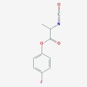 molecular formula C10H8FNO3 B13444823 Methyl 4-fluorophenyl-2-isocyanatoacetate 