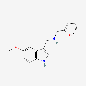 molecular formula C15H16N2O2 B1344485 N-(2-Furylmethyl)-N-[(5-methoxy-1H-indol-3-yl)-methyl]amine CAS No. 1114597-54-4
