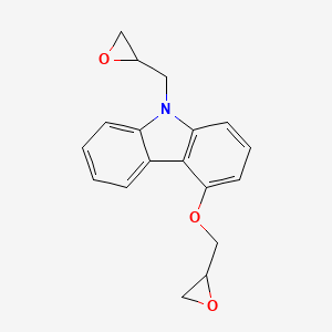 molecular formula C18H17NO3 B13444864 4-(Oxiran-2-ylmethoxy)-9-(oxiran-2-ylmethyl)-9H-carbazole 