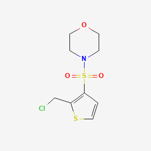molecular formula C9H12ClNO3S2 B1344487 4-{[2-(Chloromethyl)thien-3-yl]sulfonyl}morpholine CAS No. 1030431-21-0
