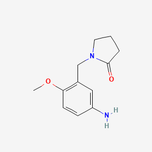 molecular formula C12H16N2O2 B1344489 1-(5-Amino-2-methoxybenzyl)pyrrolidin-2-one CAS No. 887405-47-2