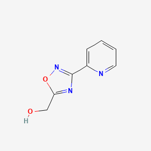 molecular formula C8H7N3O2 B1344490 (3-Pyridin-2-yl-1,2,4-oxadiazol-5-yl)methanol CAS No. 187970-01-0