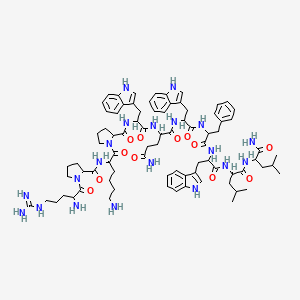 molecular formula C81H110N20O12 B13444961 H-DL-Arg-DL-Pro-DL-Lys-DL-Pro-DL-Trp-DL-Gln-DL-Trp-DL-Phe-DL-Trp-DL-Leu-DL-Leu-NH2 