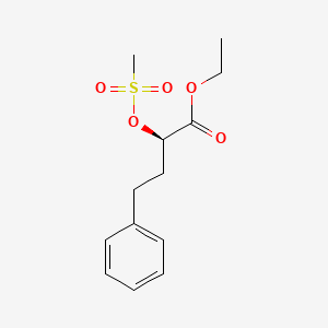 molecular formula C13H18O5S B13444969 ethyl (R)-2-methylsulfonyloxy-4-phenylbutyrate CAS No. 129277-08-3