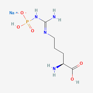 molecular formula C6H14N4NaO5P B13444972 sodium;[[N'-[(4S)-4-amino-4-carboxybutyl]carbamimidoyl]amino]-hydroxyphosphinate 