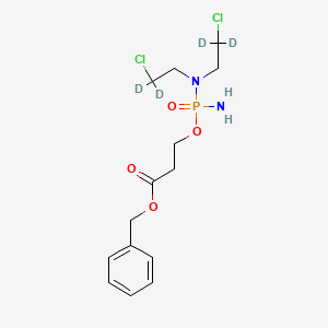 molecular formula C14H21Cl2N2O4P B13444977 Carboxyphosphamide Benzyl Ester-d4 
