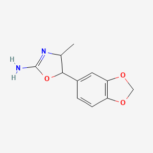 molecular formula C11H12N2O3 B13444987 5-(1,3-Benzodioxol-5-yl)-4,5-dihydro-4-methyl-2-oxazolamine CAS No. 1445573-16-9