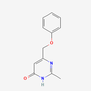 molecular formula C12H12N2O2 B13444994 2-Methyl-6-(phenoxymethyl)pyrimidin-4-ol 