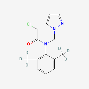 molecular formula C14H16ClN3O B13445027 Metazachlor-d6 