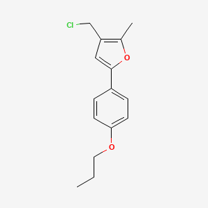 molecular formula C15H17ClO2 B1344504 3-(氯甲基)-2-甲基-5-(4-丙氧基苯基)呋喃 CAS No. 1119450-02-0