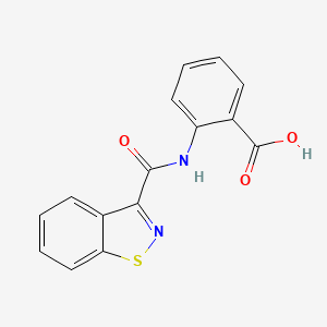 molecular formula C15H10N2O3S B1344505 2-[(1,2-Benzisothiazol-3-ylcarbonyl)amino]-benzoic acid CAS No. 1031627-74-3