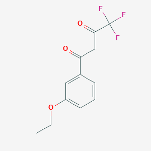 molecular formula C12H11F3O3 B1344506 1-(3-乙氧基苯基)-4,4,4-三氟丁烷-1,3-二酮 CAS No. 1119452-86-6