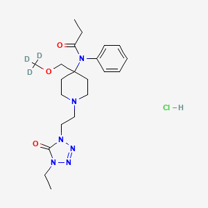 molecular formula C21H33ClN6O3 B13445081 Alfentanil-d3 Hydrochloride 
