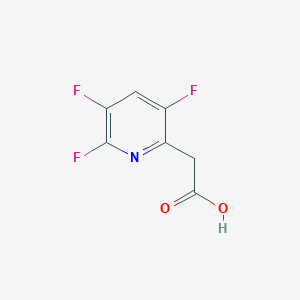 molecular formula C7H4F3NO2 B1344512 (3,5,6-Trifluoropyridin-2-yl)acetic acid CAS No. 1119450-11-1